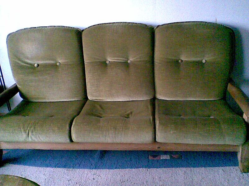 Couchgarnitur Eiche rustikal gelaugt - Polster Sessel Couch - Dormagen