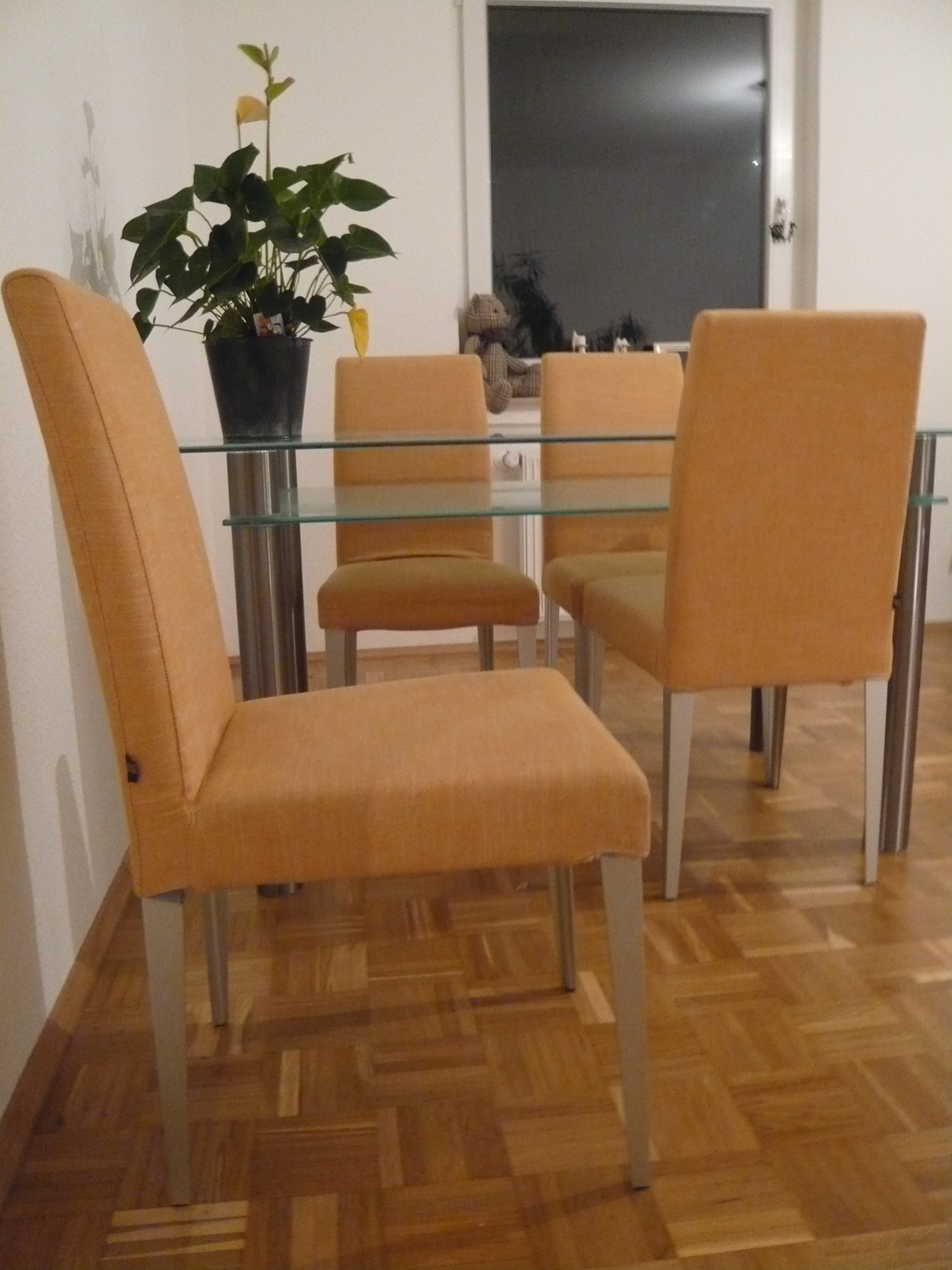 4 MDF Stühle Dejeune apricot - Stilmoebel Designer Moebel - Meerbusch