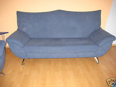 Sofa - Sofagarnituren- Sessel - Blau - Polster Sessel Couch - Wöllstein