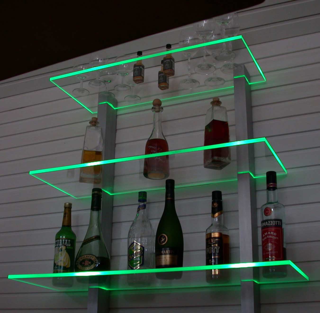 Bar Regal LED beleuchtet ideal für Flaschen oder Gläser - Regale - Wermelskirchen