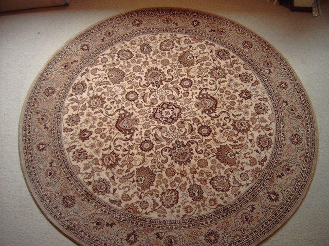 Wunderschöner Webteppich, rund in beige - Tönen - Teppiche - heidelberg