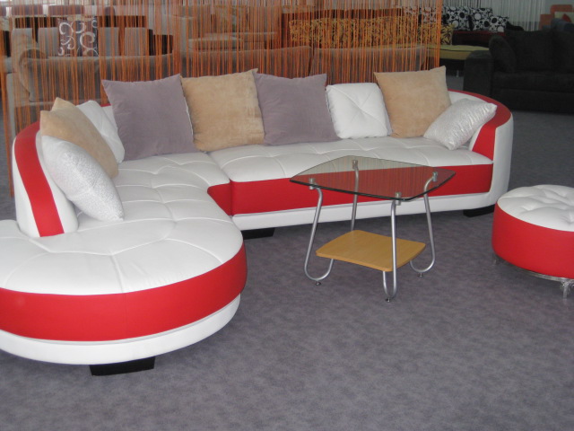 Aussergewöhnliche Polsterecke mit Hocker - nr.19 - NEU - Polster Sessel Couch - Neugersdorf