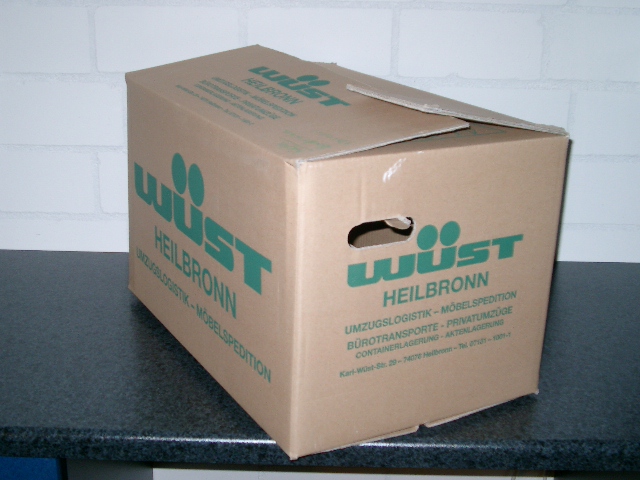 Umzugskartons, 1 x gebraucht, Breite 37cm, Länge 55 cm, Höhe 33 cm - Umzugskartons Verpackungen - Heikendorf