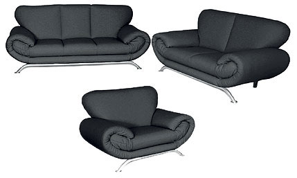 Modernes,neuwertiges Kunstlerdercouchset - Polster Sessel Couch - Berlin