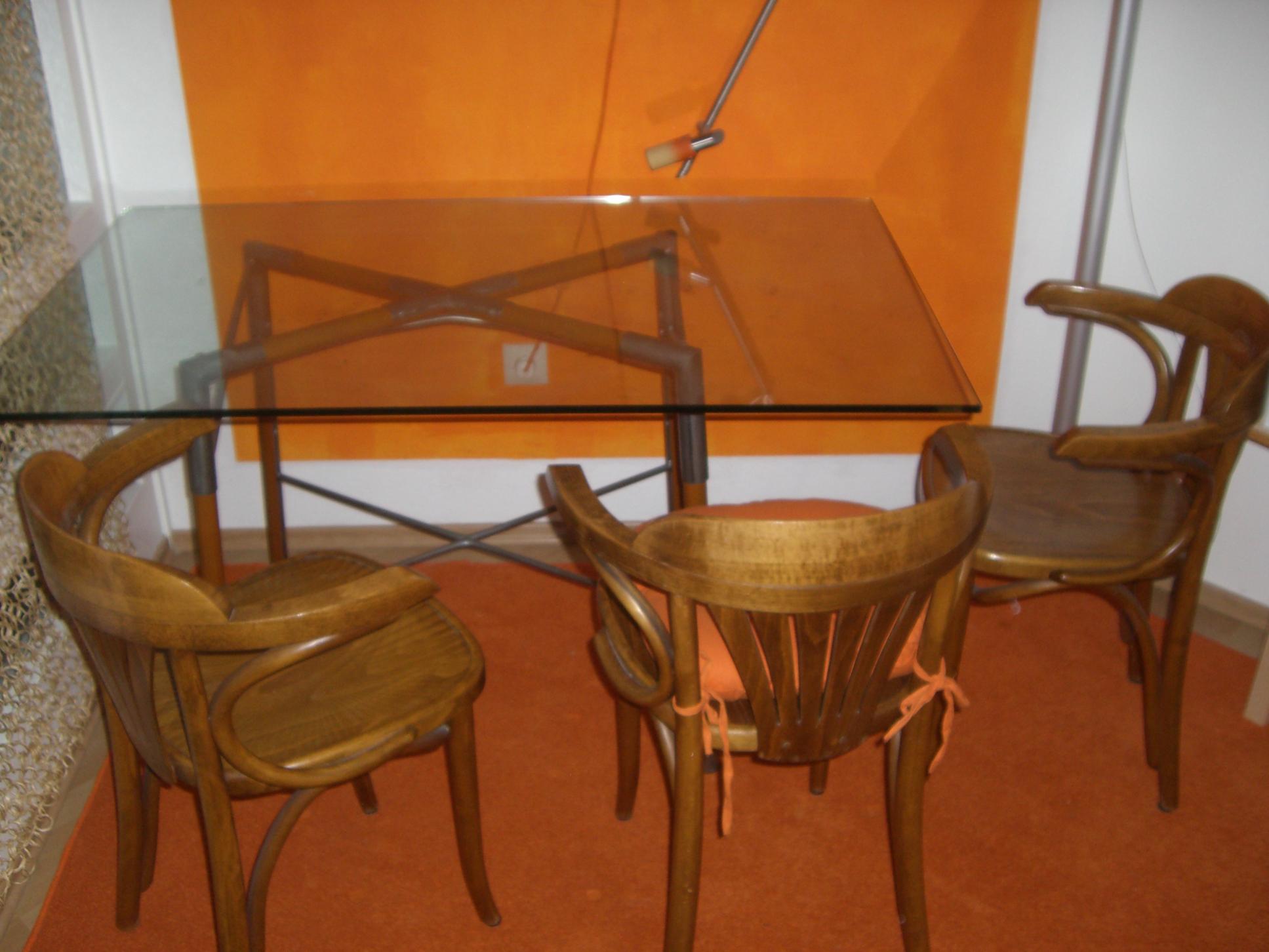 Glas - Esstisch mit 4 Stühlen zu verkaufen - Speisezimmer Essecke - München
