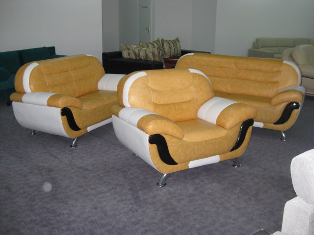 Polstergarnitus 3-2-1 in Leder--nr.22--NEU - Polster Sessel Couch - Neugersdorf