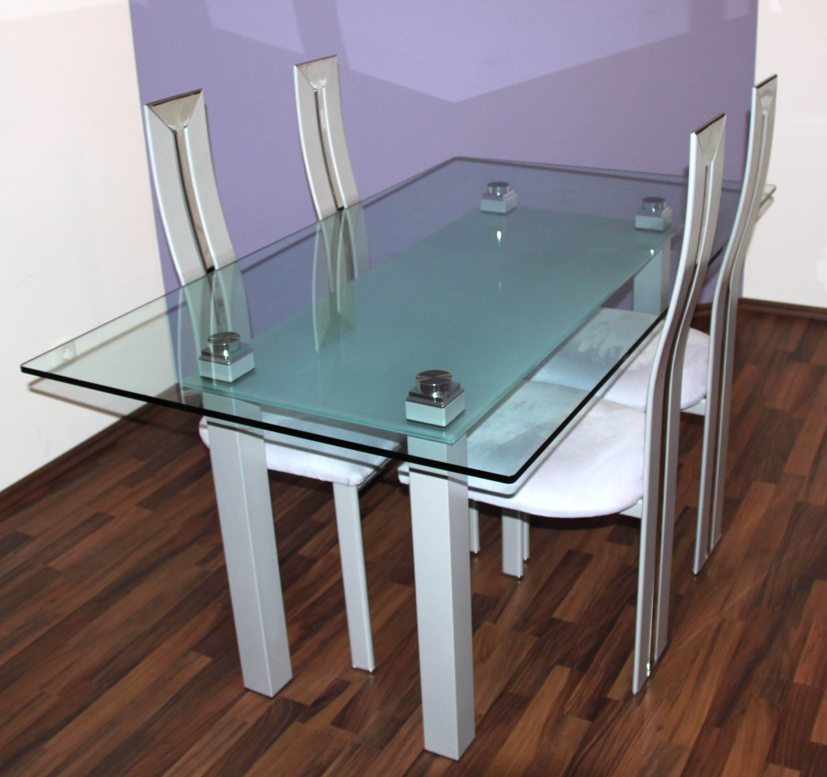 DESIGNER - Esstisch, Essgruppe Völker Design, Glastisch - Speisezimmer Essecke - Bad Bramstedt
